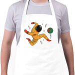 printfashion Űrhajós focista - Kötény - Fehér (6257740)