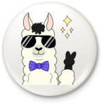 printfashion cool alpaca - Kitűző, hűtőmágnes - Fehér (4108851)