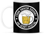 printfashion Csak akkor zavarj ha sört hoztál - Bögre - Fekete (12962141)