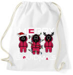 printfashion Squid game - karácsony - Merry Squidmas - Sportzsák, Tornazsák - Fehér (5541932)