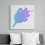 printfashion pingpong - Vászonkép - Fehér (6634289)