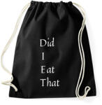 printfashion DIET - Did I Eat That - Sportzsák, Tornazsák - Fekete (2464455)