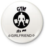 printfashion GYM ITS ME GIRLFRIEND - Kitűző, hűtőmágnes - Fehér (3081599)