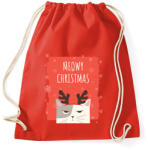 printfashion MEOWY CHRISTMAS - Sportzsák, Tornazsák - Piros (9616054)