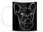 printfashion Francia bulldog - Bögre - Fekete (951032)