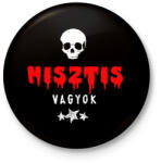 printfashion hisztis vagyok - Kitűző, hűtőmágnes - Fekete (3098678)