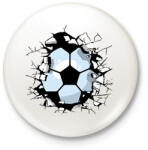 printfashion Focilabda a falban - Kitűző, hűtőmágnes - Fehér (12653575)