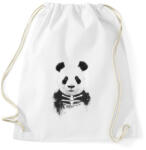 printfashion Zombie panda - Sportzsák, Tornazsák - Fehér (255511)