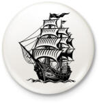 printfashion Hajó - Kitűző, hűtőmágnes - Fehér (13790172)