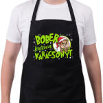 printfashion Karácsony Bober xmas - Kötény - Fekete (16847761)