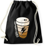 printfashion Kávé energia - Sportzsák, Tornazsák - Fekete (5085474)