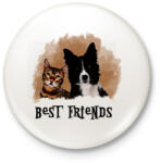 printfashion best freinds - Kitűző, hűtőmágnes - Fehér (3080166)