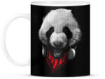 printfashion Elegáns panda - Bögre - Fekete (791912)