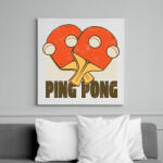 printfashion Ping Pong - Vászonkép - Fehér (6637090)