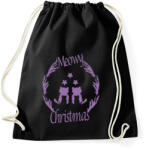 printfashion meowy purple - Sportzsák, Tornazsák - Fekete (5770973)