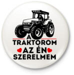 printfashion Traktor szerelem - Kitűző, hűtőmágnes - Fehér (3080831)