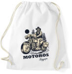 printfashion Motoros Nagyapa - Sportzsák, Tornazsák - Fehér (6365419)