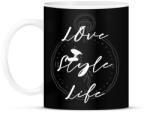 printfashion love style life - Bögre - Fekete (1875504)