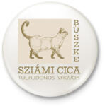 printfashion Büszke cica tulajdonos - Sziámi - Kitűző, hűtőmágnes - Fehér (6308875)