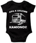 printfashion Apa a legjobb kamionos - Baba Body - Fekete (5033121)