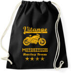 printfashion vitange motorcycle racing team - Sportzsák, Tornazsák - Fekete (1768324)