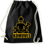 printfashion kőműves - Sportzsák, Tornazsák - Fekete (7558594)