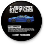 printfashion Nissan Skyline - Kitűző, hűtőmágnes - Fekete (14790638)