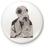 printfashion Madár koponya - Kitűző, hűtőmágnes - Fehér (3082812)