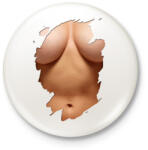 printfashion Funny Tits - Kitűző, hűtőmágnes - Fehér (3081422)