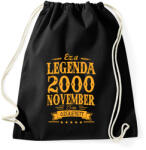 printfashion Ez a legenda 2000 november 23-án született - Sportzsák, Tornazsák - Fekete (1216784)