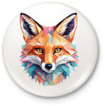 printfashion Róka - Kitűző, hűtőmágnes - Fehér (16102234)