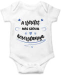 printfashion A szeretet más szóval keresztanya - fekete - Baba Body - Fehér (7111338)
