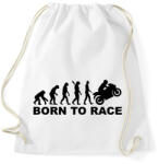 printfashion Born to race - Sportzsák, Tornazsák - Fehér (2240261)