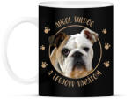 printfashion Angol buldog - Legjobb barát - Bögre - Fekete (7179942)