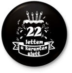 printfashion 22 lettem - Kitűző, hűtőmágnes - Fekete (3102306)