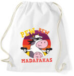 printfashion Tehén - pew pew madafakas - Sportzsák, Tornazsák - Fehér (4355720)