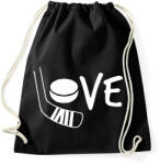 printfashion Love hockey - Sportzsák, Tornazsák - Fekete (15643648)