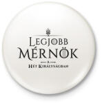 printfashion got-legjobb-mernok-black - Kitűző, hűtőmágnes - Fehér (3078071)