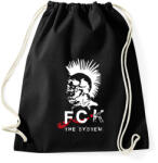 printfashion Fck the system - Sportzsák, Tornazsák - Fekete (7667077)