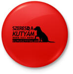 printfashion Szeresd a kutyám - Kitűző, hűtőmágnes - Piros (3626466)