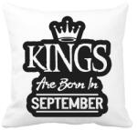 printfashion KINGS are born in September - fekete - Párnahuzat, Díszpárnahuzat - Fehér (5511662)