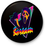 printfashion Sikoly - Kitűző, hűtőmágnes - Fekete (3095840)