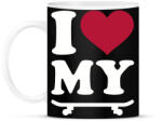 printfashion I love my SK8 - Bögre - Fekete (2565530)