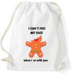 printfashion Nem érzem az arcom. . - Sportzsák, Tornazsák - Fehér (438179)