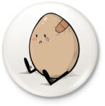 printfashion Szomorú tojás - Kitűző, hűtőmágnes - Fehér (14012965)