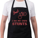 printfashion I do my own stunts - Kötény - Fekete (7435173)