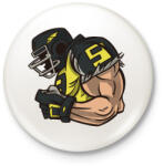 printfashion Rugby játékos - Kitűző, hűtőmágnes - Fehér (4629422)