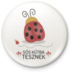 printfashion Sós kútba tesznek - Kitűző, hűtőmágnes - Fehér (11579770)