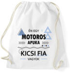 printfashion Én egy motoros apuka kicsi fia vagyok - Sportzsák, Tornazsák - Fehér (6367614)