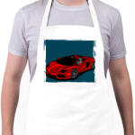 printfashion Graffiti - Autó - Kötény - Fehér (4965176)